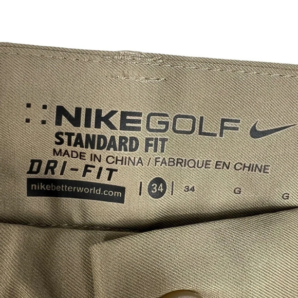 NIKE Golf Tan Flat Front Men's Shorts 34 - Picture 2 of 5